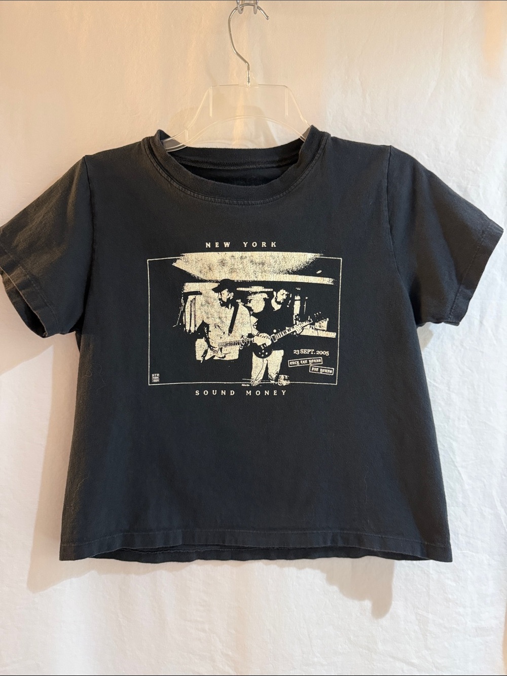 Brandy Melville Black Graphic NY Band Tee